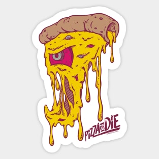 Pizza or Die Monster Sticker